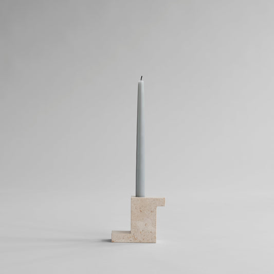 Brick Candleholder. Tall - Limestone