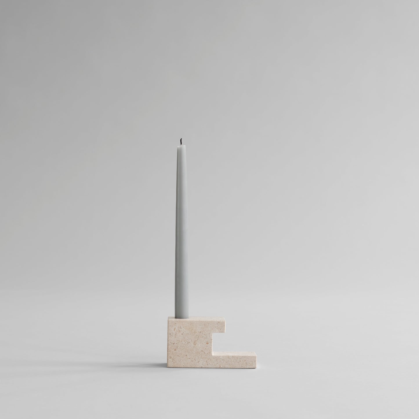 Brick Candleholder. Low - Limestone